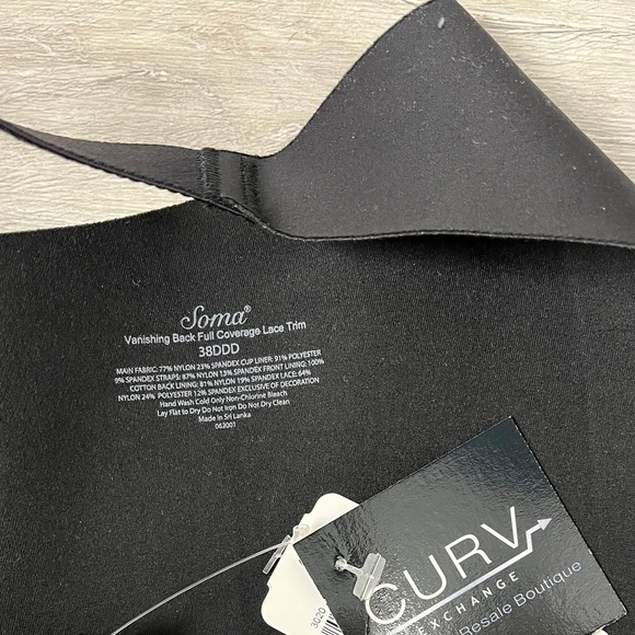 Soma Vanishing Back Lace Trim Bra - NEW - Size 38DDD - Picture 4 of 4